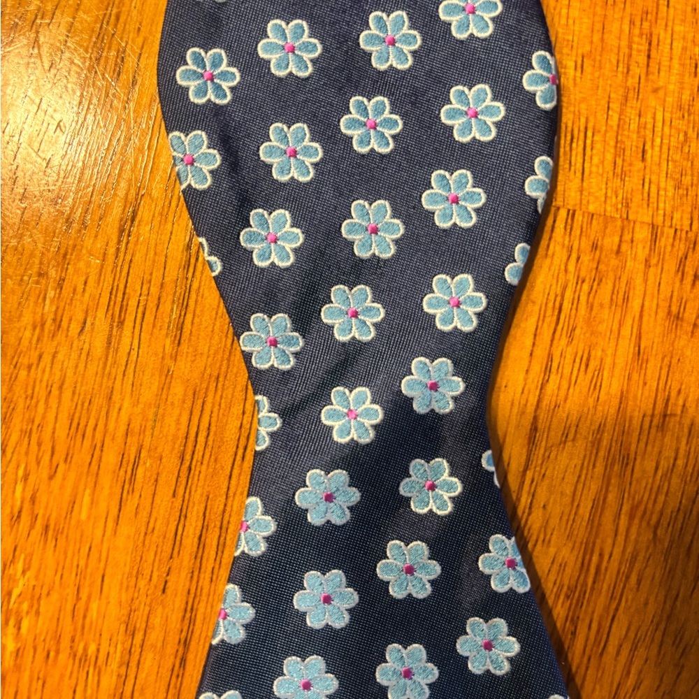 Ted Baker Navy Blue Floral Bow Tie